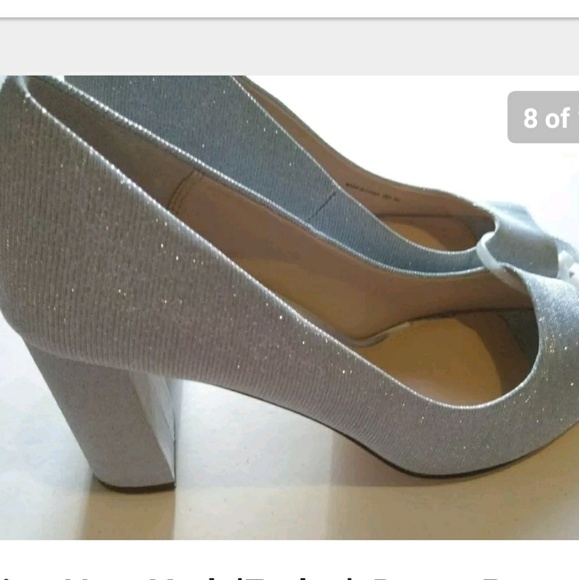SOLD Nina "Farlyn" Dress Pumps Silver Metallic 9.5 - Picture 2 of 8